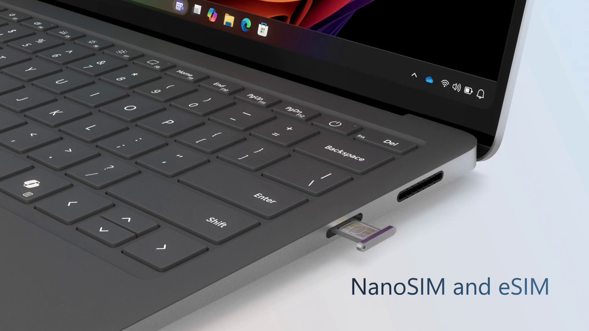 Surface Laptop 5G cũng bao gồm cả tùy chọn NanoSIM và eSIM