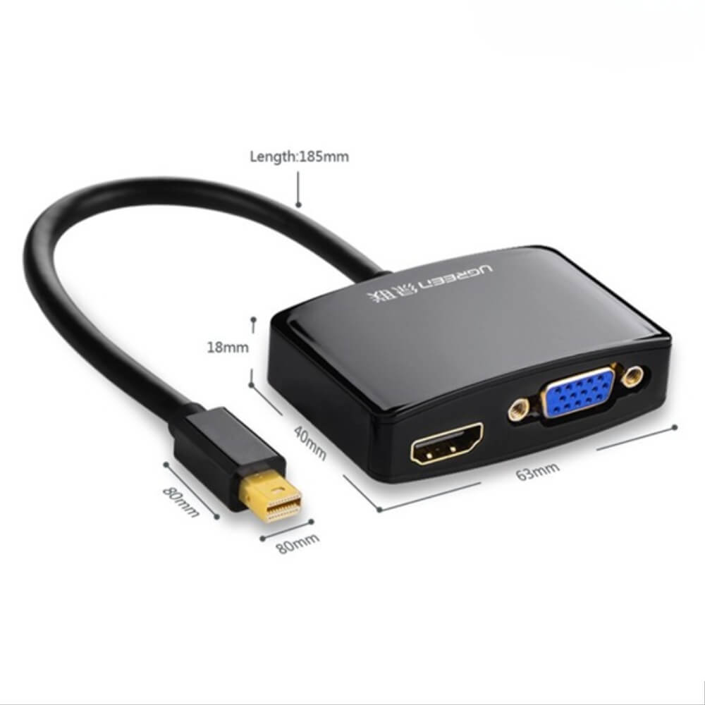 Thông tin Cáp chuyển đổi Mini Displayport to HDMI và VGA Ugreen