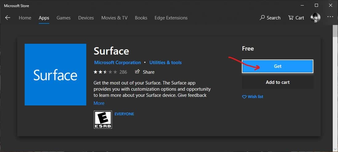 Hướng dẫn cách tải ứng dụng Surface từ Microsoft Store