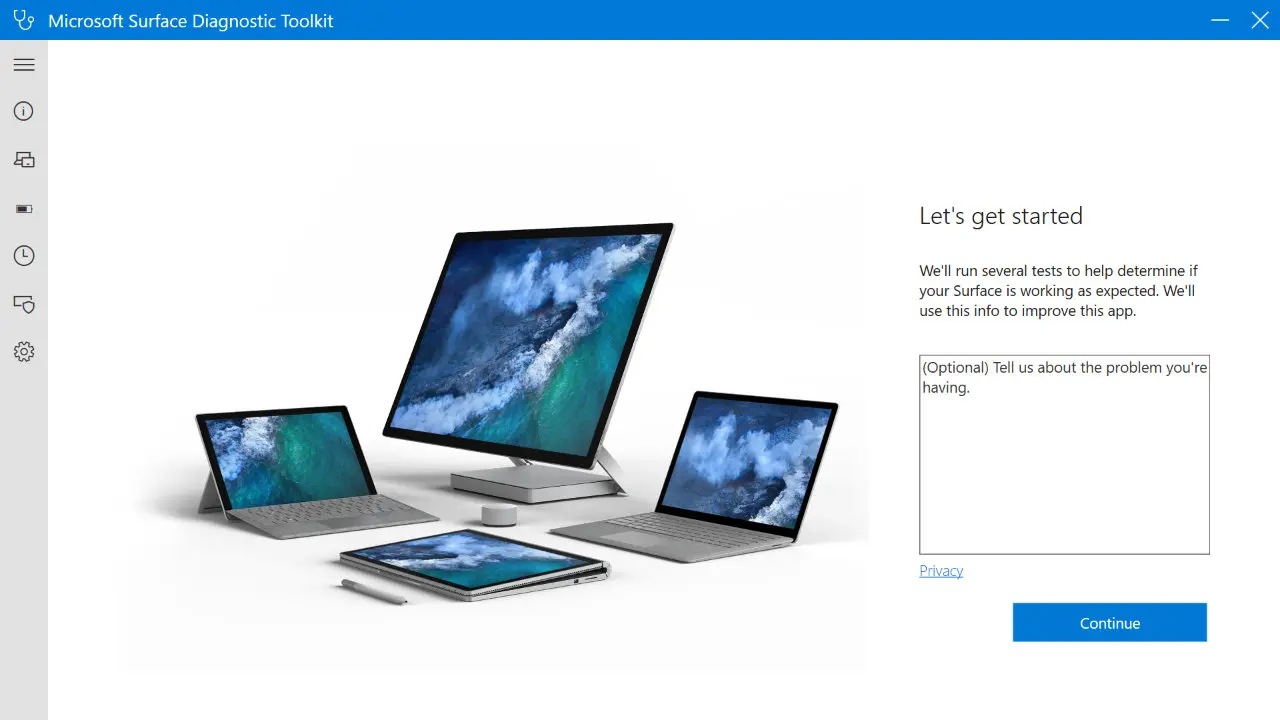 Chạy Bộ công cụ chẩn đoán Surface