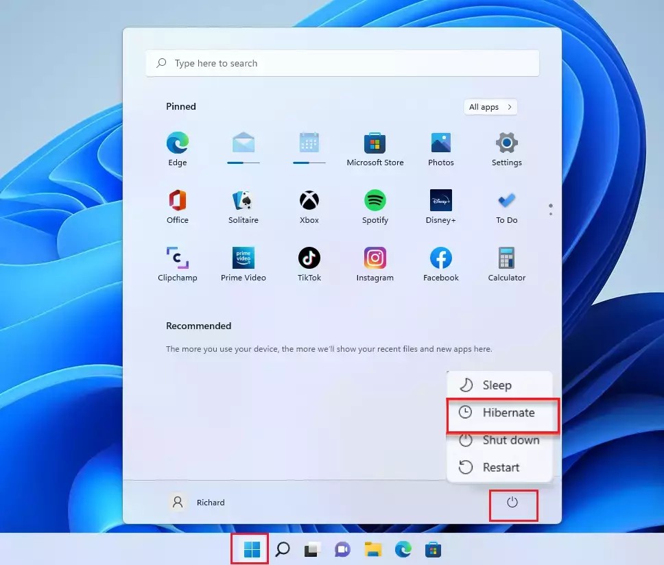 Chế độ ngủ đông trên máy tính