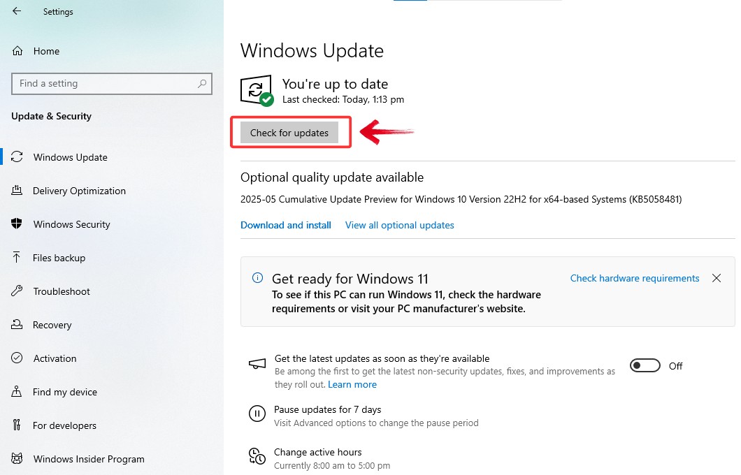 Cập nhật Windows