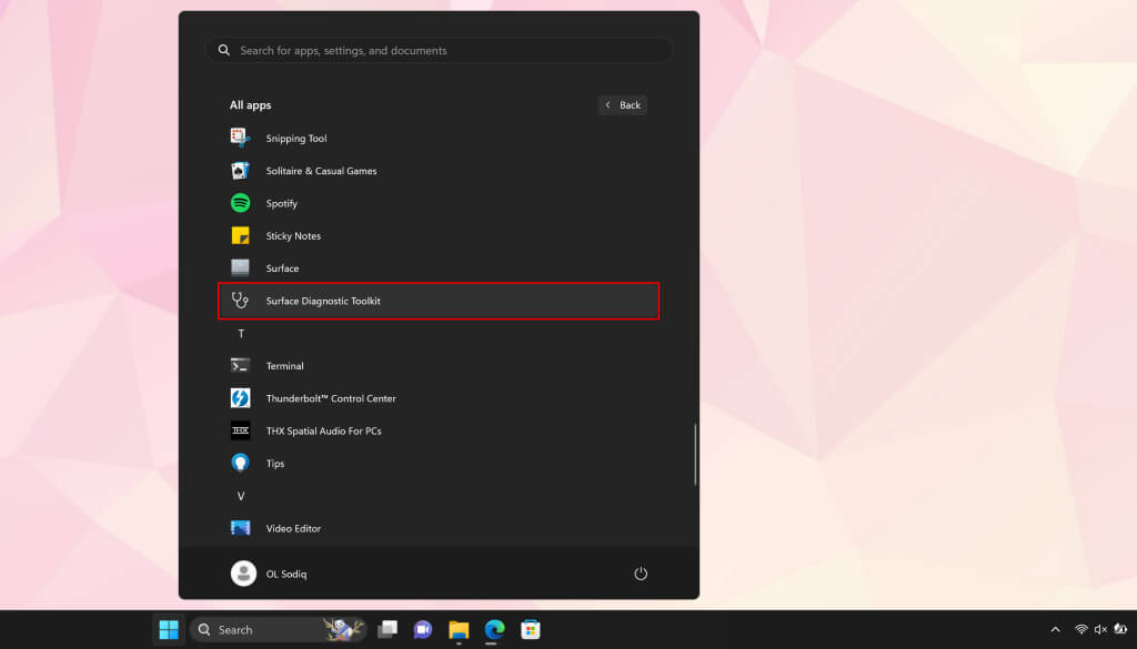 Chạy Surface Diagnostic Toolkit